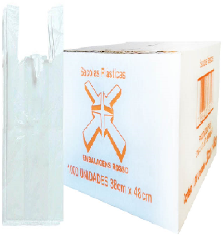 SACOLAS ROSSO 38X48 C/1000
