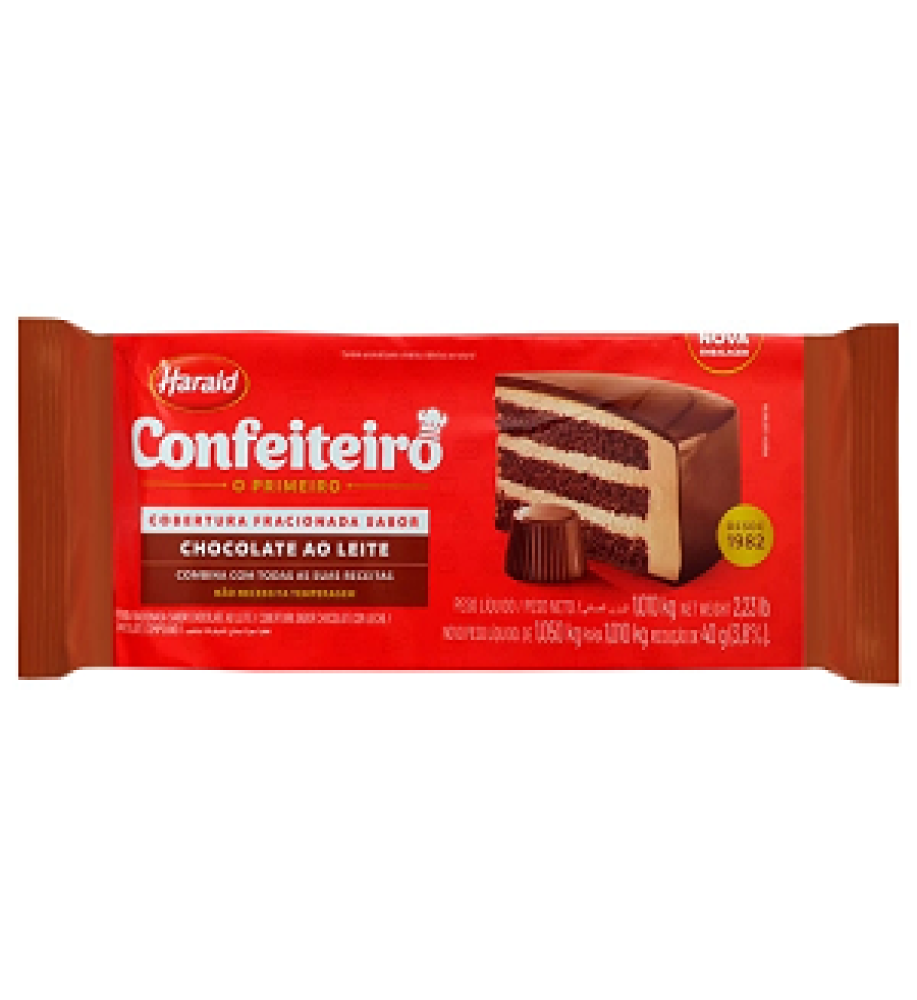COBERTURA FRAC.CONFEITEIRO AO LEITE 1KG