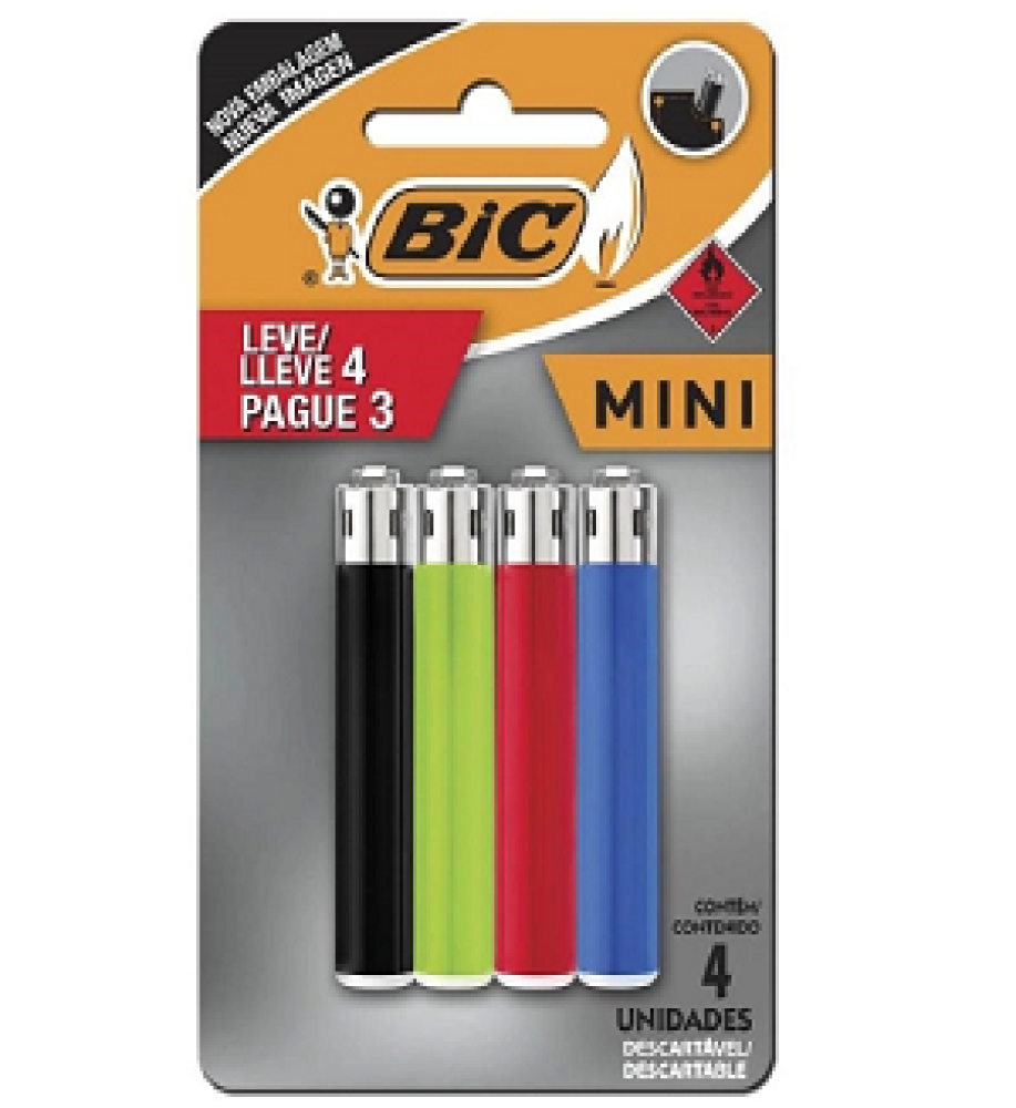 ISQUEIRO MINI BIC 1X12