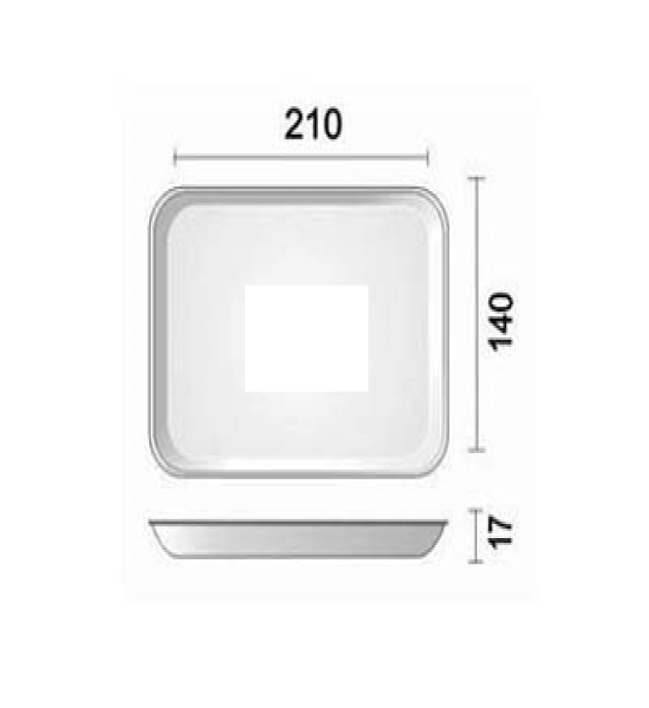 BANDEJA ISOPOR 21x14 C/200