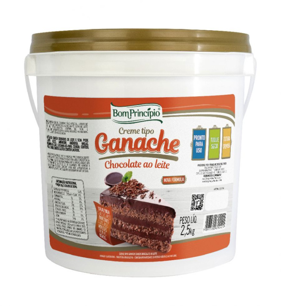 GANACHE B.PRINC.LEITE 2,5kg