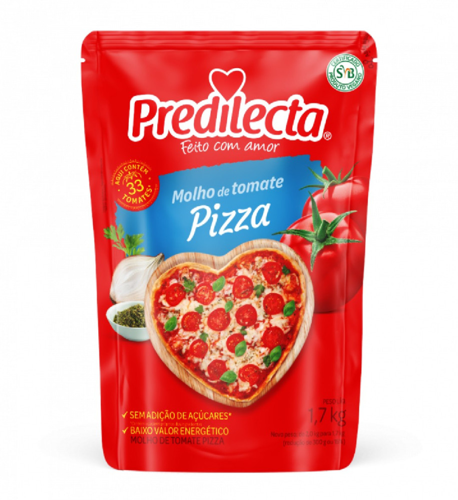MOLHO TOMATE PIZZA PREDILECTA 1,7KG