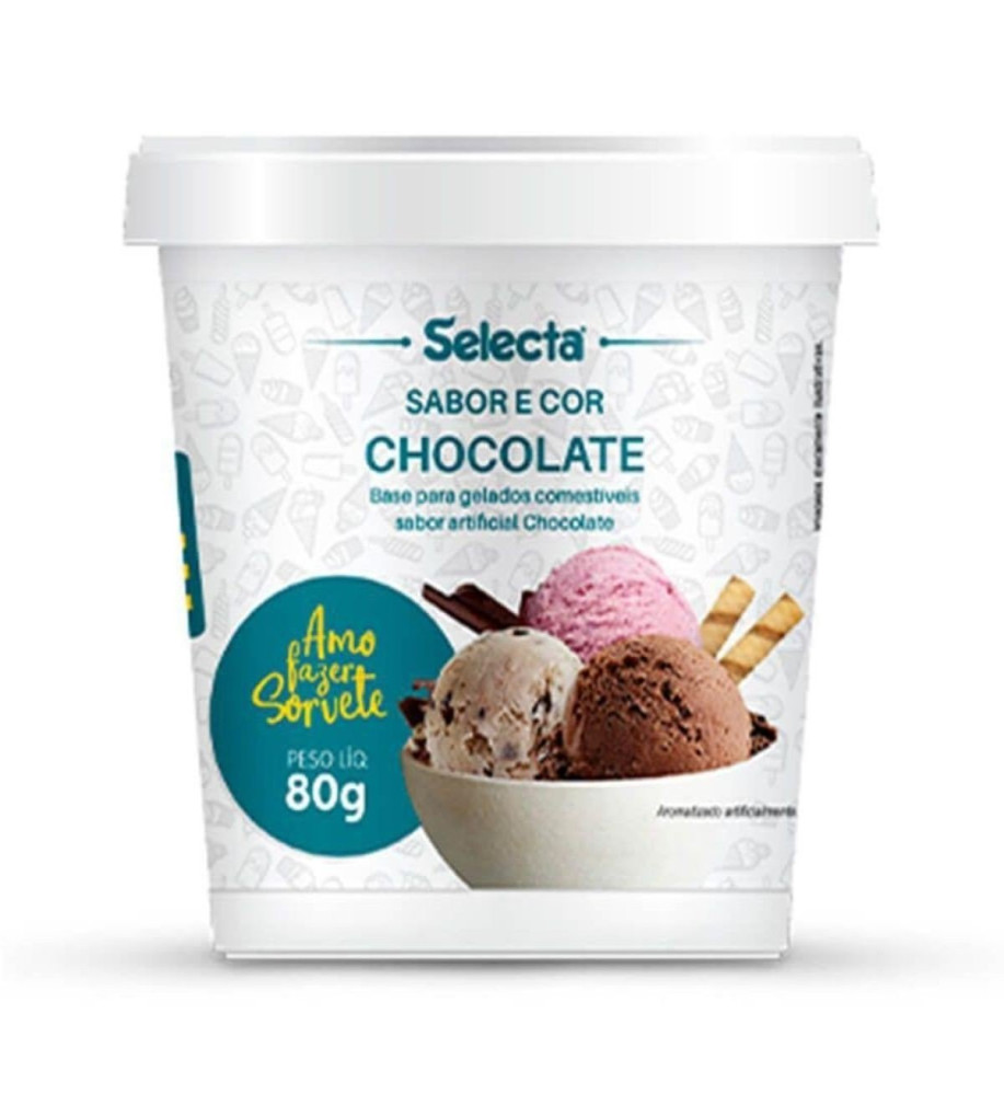 BASE SORVETE CHOCOLATE SELECTA 80GR