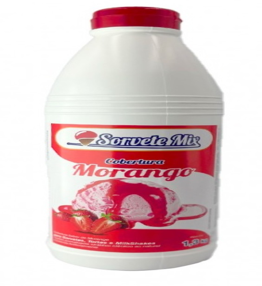 COBERTURA SORVETEMIX MORANGO 1,3KG