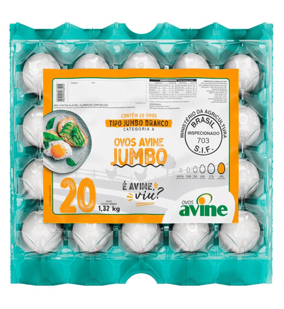 OVO BRANCO JUMBO BAND 20UN
