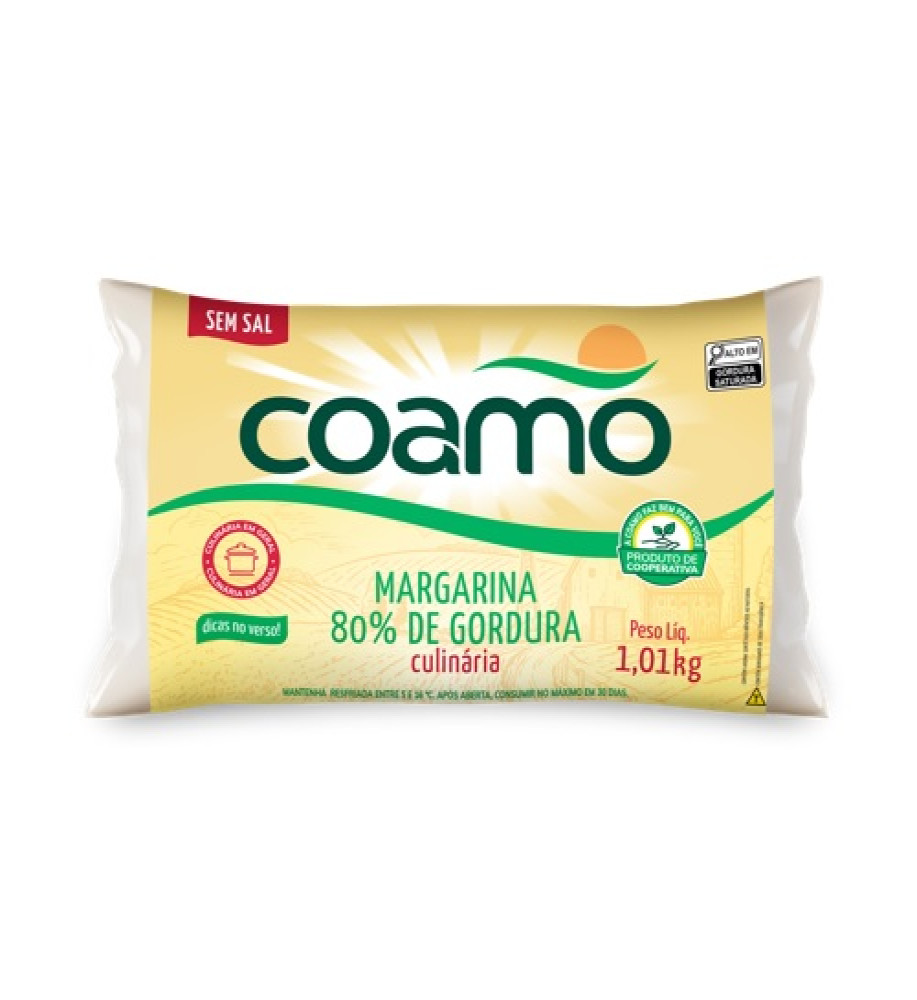 MARGARINA COAMO S/SAL  80% 1KG