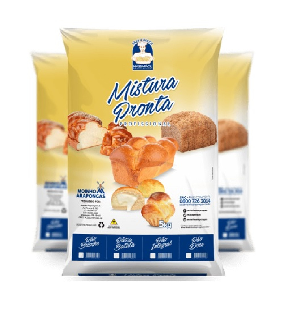 MISTURA PARA PÃO BRIOCHE MASSAFACIL 5KG
