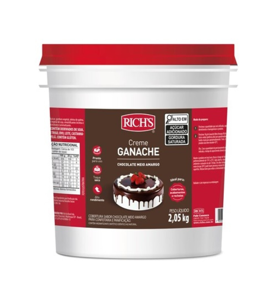 GANACHE AMARGO RICH'S 2KG