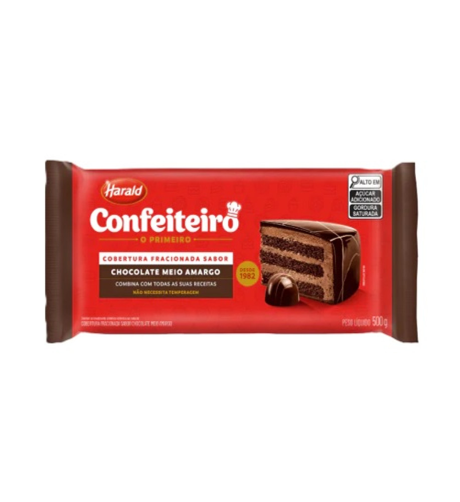 COBERTURA FRACIONADA MEIO AMARGO CONFEITEIRO 500G