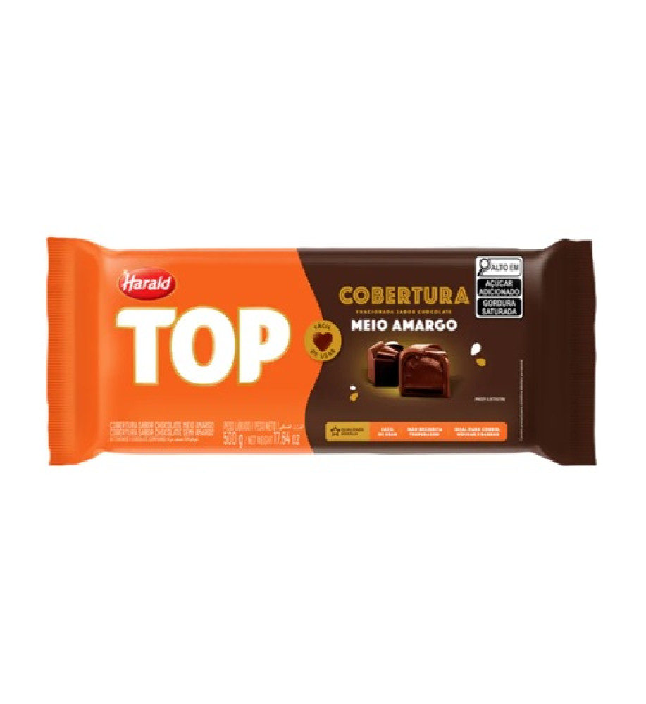 COBERTURA FRACIONADA MEIO AMARGO TOP 500G