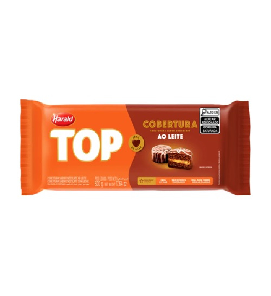 COBERTURA FRACIONADA AO LEITE TOP 500G