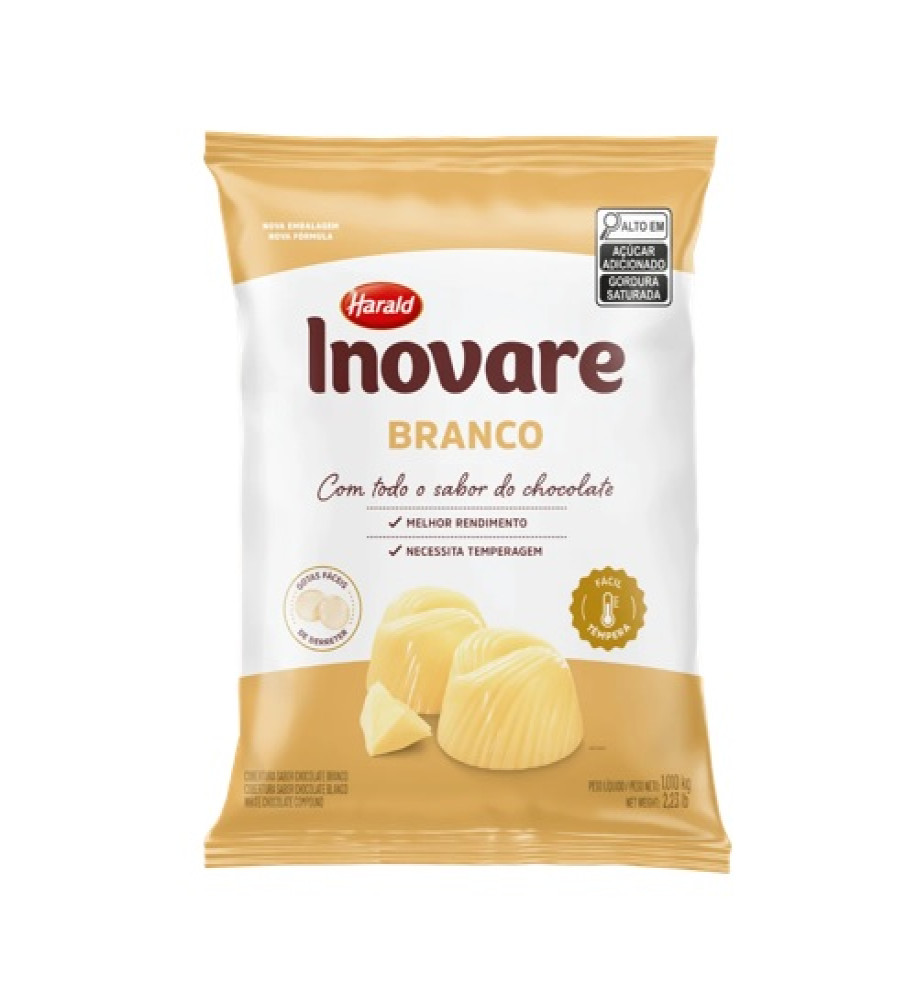 COBERTURA EM GOTAS BRANCA INOVARE 1KG