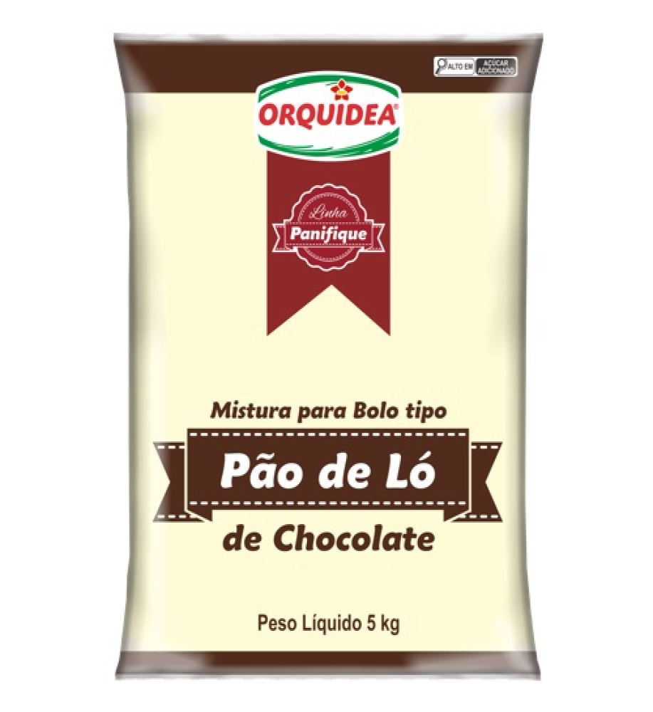 MISTURA BOLO PÃO DE LÓ C/CHOCOLATE ORQUÍDEA 5KG