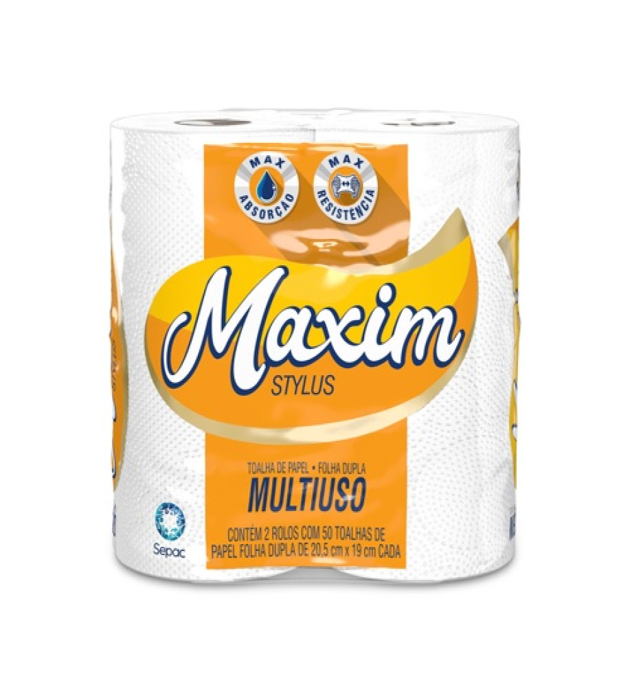PAPEL TOALHA MAXIM STYLUS C/2