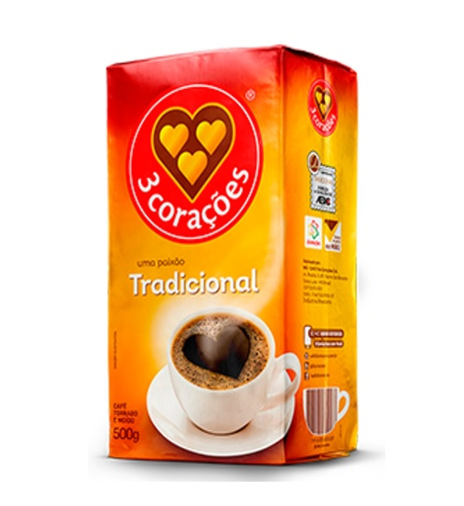 CAFÉ 3 CORAÇÕES TRADICIONAL 500G