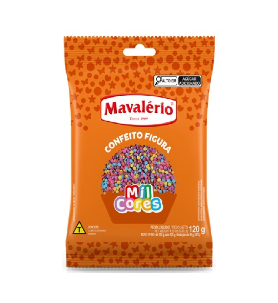 CONFEITO CONFETE MAVALÉRIO 120G