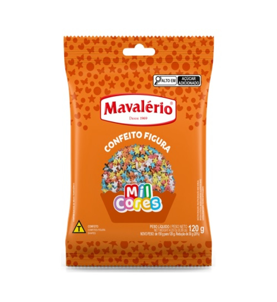 CONFEITO ESTRELINHA MAVALÉRIO 120G
