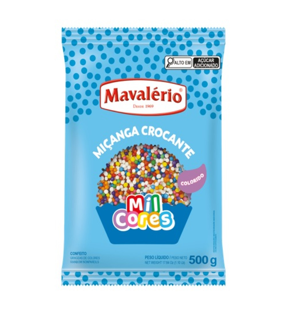 CONFEITO MIÇANGA COLORIDA MAVALÉRIO 500G