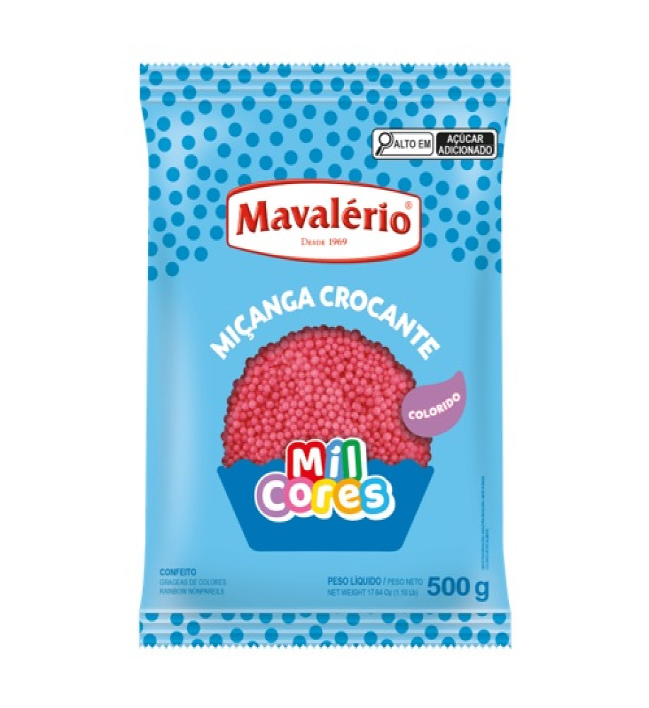 CONFEITO MIÇANGA ROSA MAVALÉRIO 500G