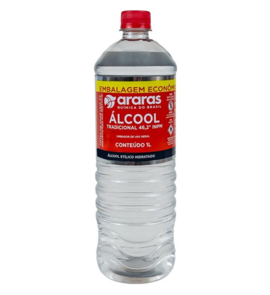 ÁLCOOL LÍQUIDO 46° ARARAS 1L