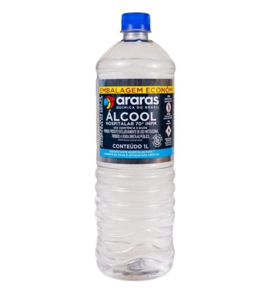ÁLCOOL LÍQUIDO 70° ARARAS 1L
