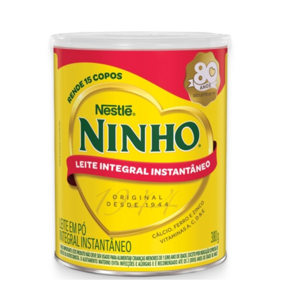 LEITE EM PÓ NINHO INTEGRAL INSTANTÂNEO 380G