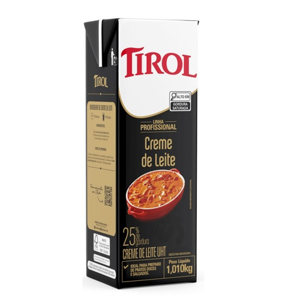 CREME DE LEITE TIROL 25% 1KG