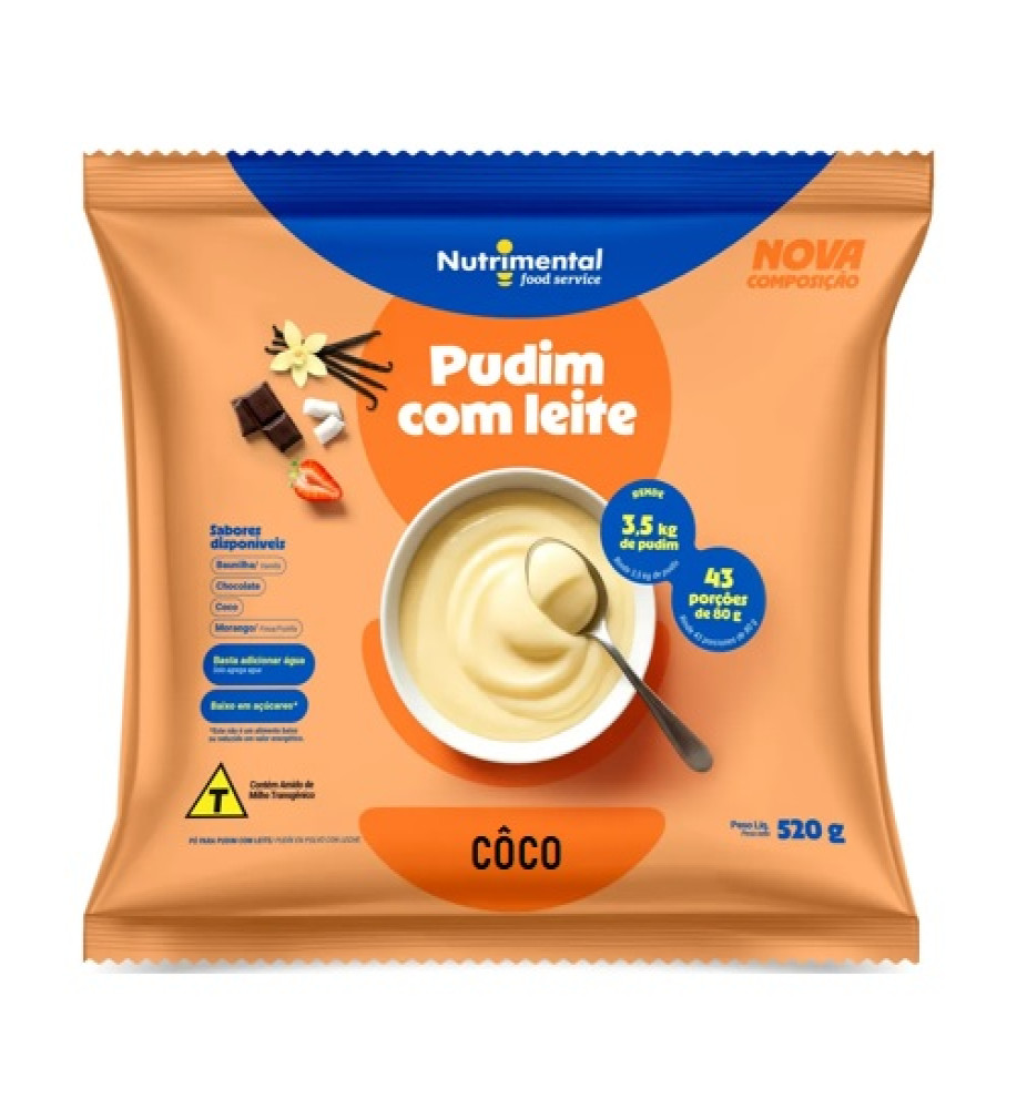 PUDIM NUTRIMENTAL COCO C/LEITE 520G