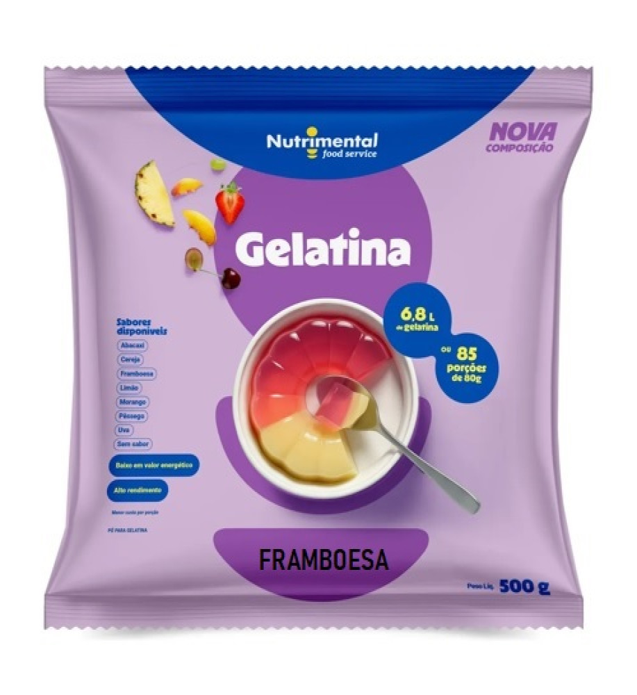 GELATINA NUTRIMENTAL FRAMBOESA 500G