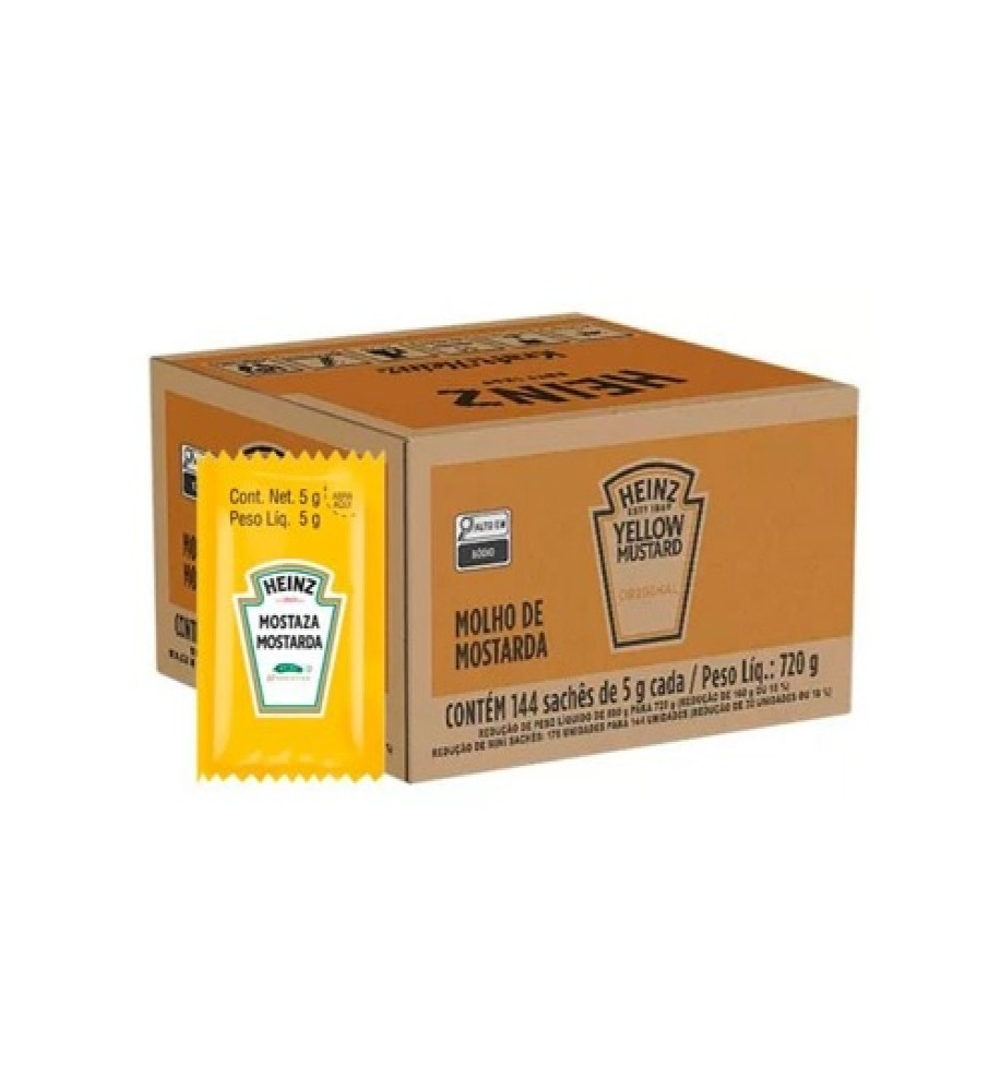 MOSTARDA HEINZ SACHÊ 144X5G