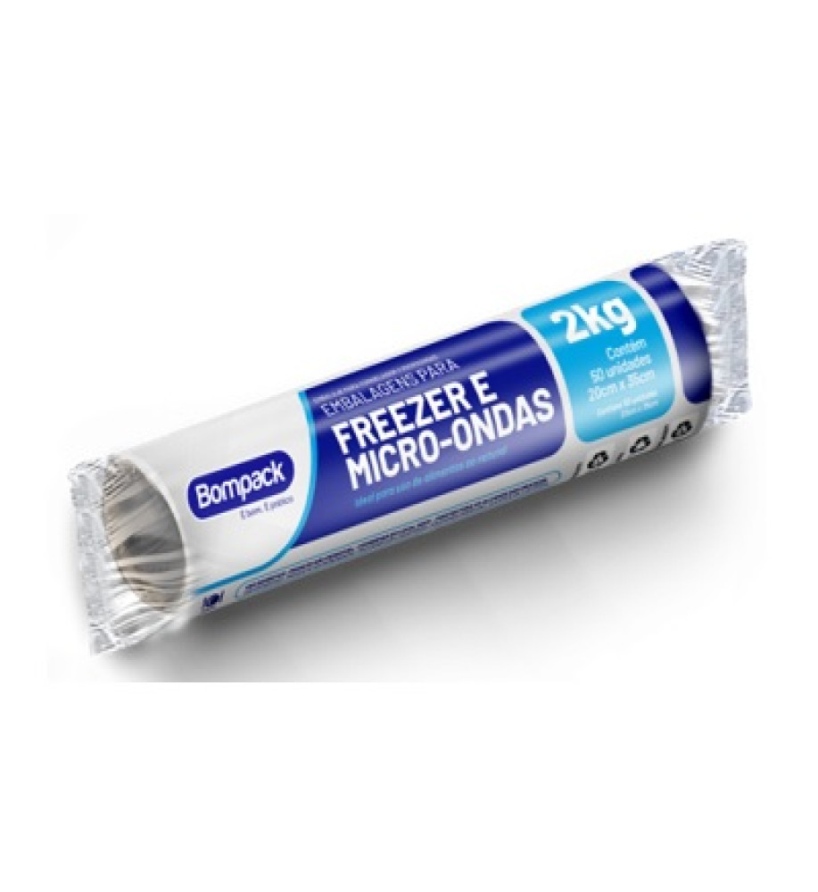 SACO FREEZER/MICROONDAS BOMPACK 2KG C/50