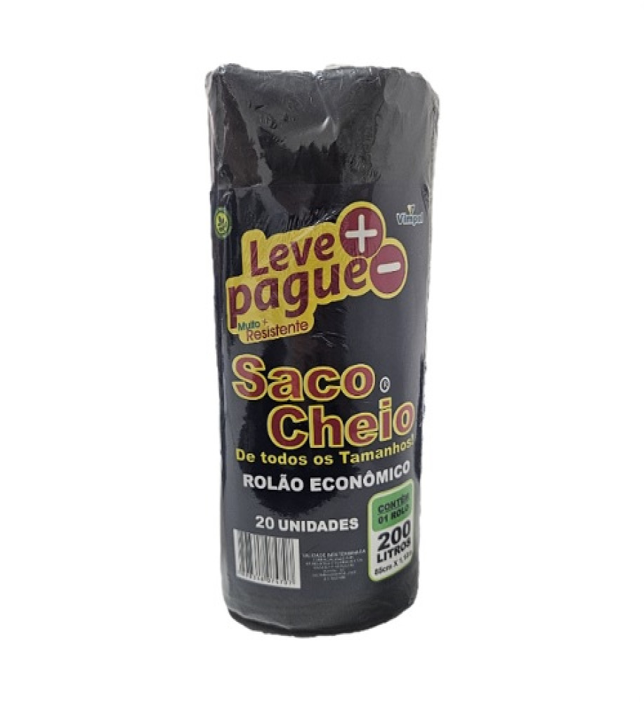 SACO DE LIXO SACO CHEIO 200L C/20